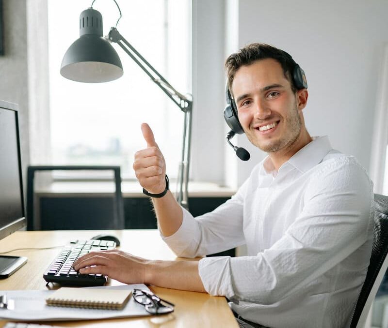 zufriedener Website-Betreiber